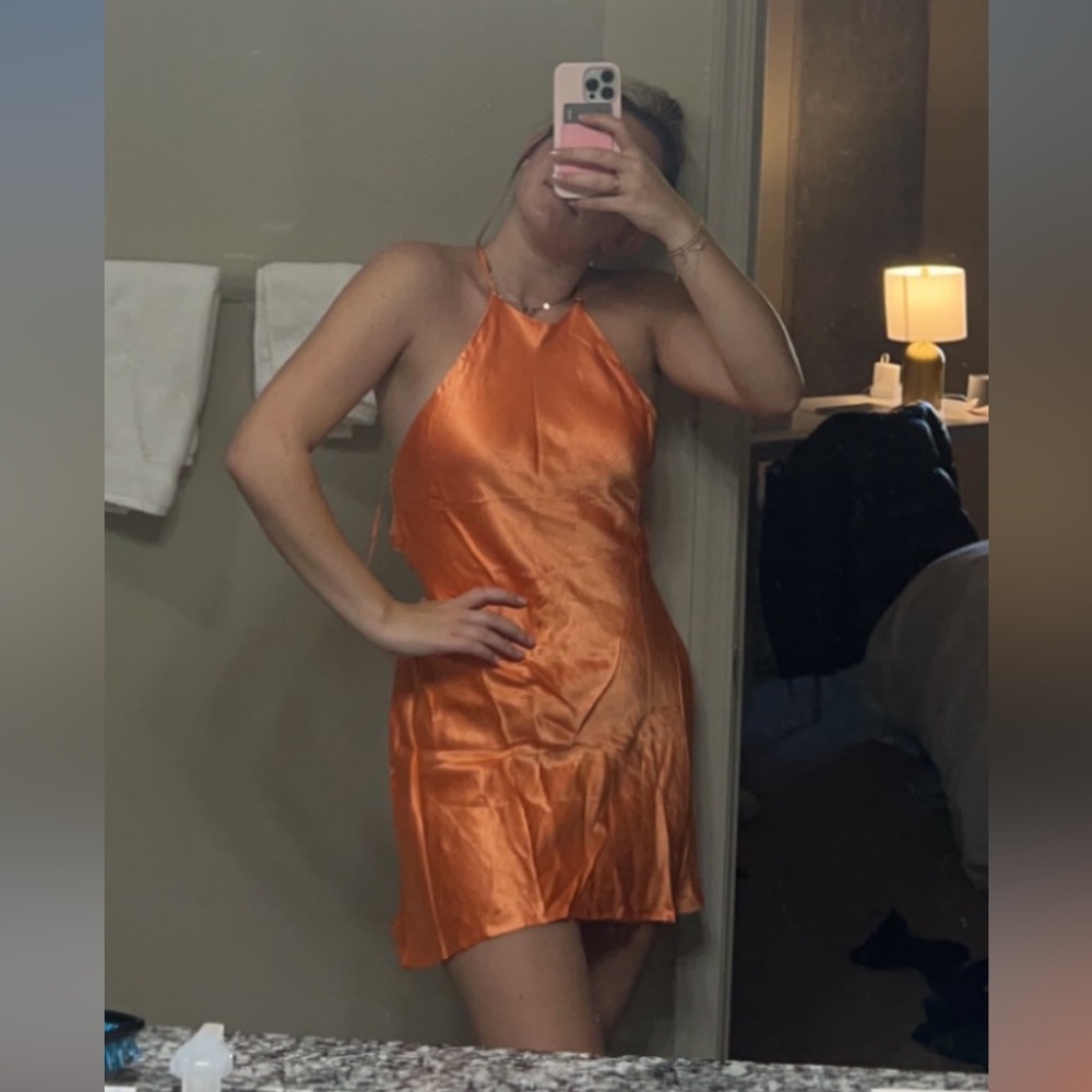 Orange Bec&Bridge Mini Dress